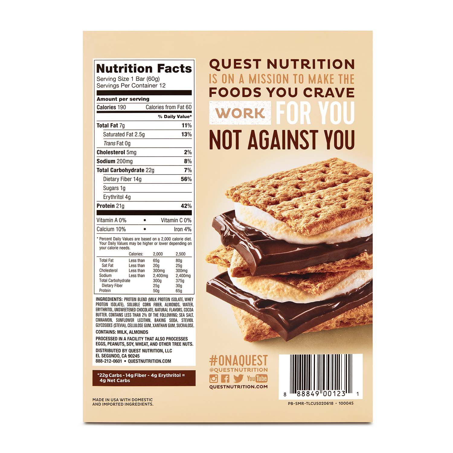 Quest Bar - S'Mores (12 Bars)